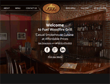 Tablet Screenshot of fuelwoodfiregrill.com